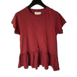 The GREAT blouse top short sleeve 100% cotton women's size 1